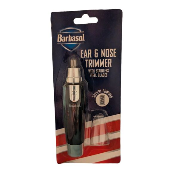 Barbasol Ear & Nose Trimmer with Stainless Steel Blades Battery Powered Portable - Picture 1 of 6